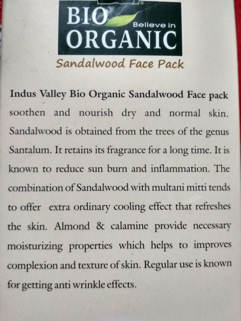 sandalwood facepack